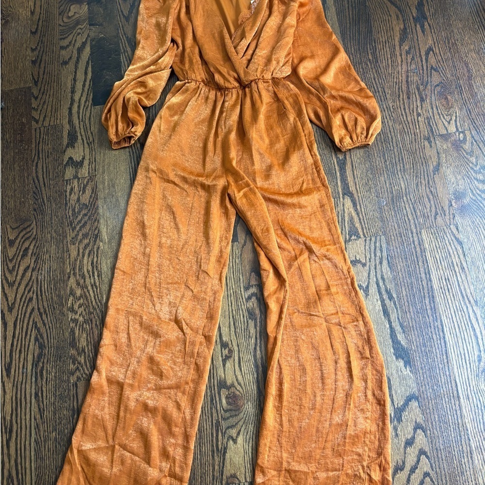 Chic Rust Jumpsuit - Picture 4 of 6